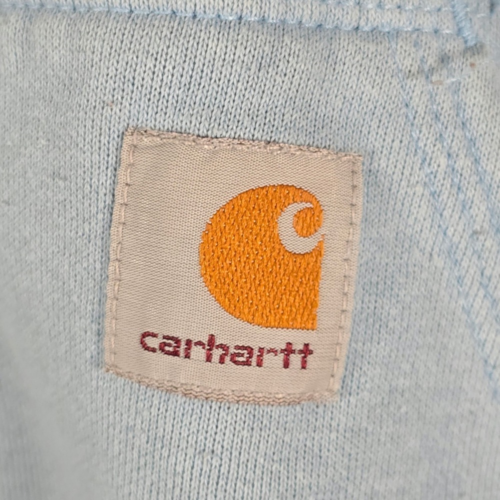 Carhartt Mens Loose Fit Hoodie Light Blue Sleeve Logo K288 H74 Large - Picture 7 of 16